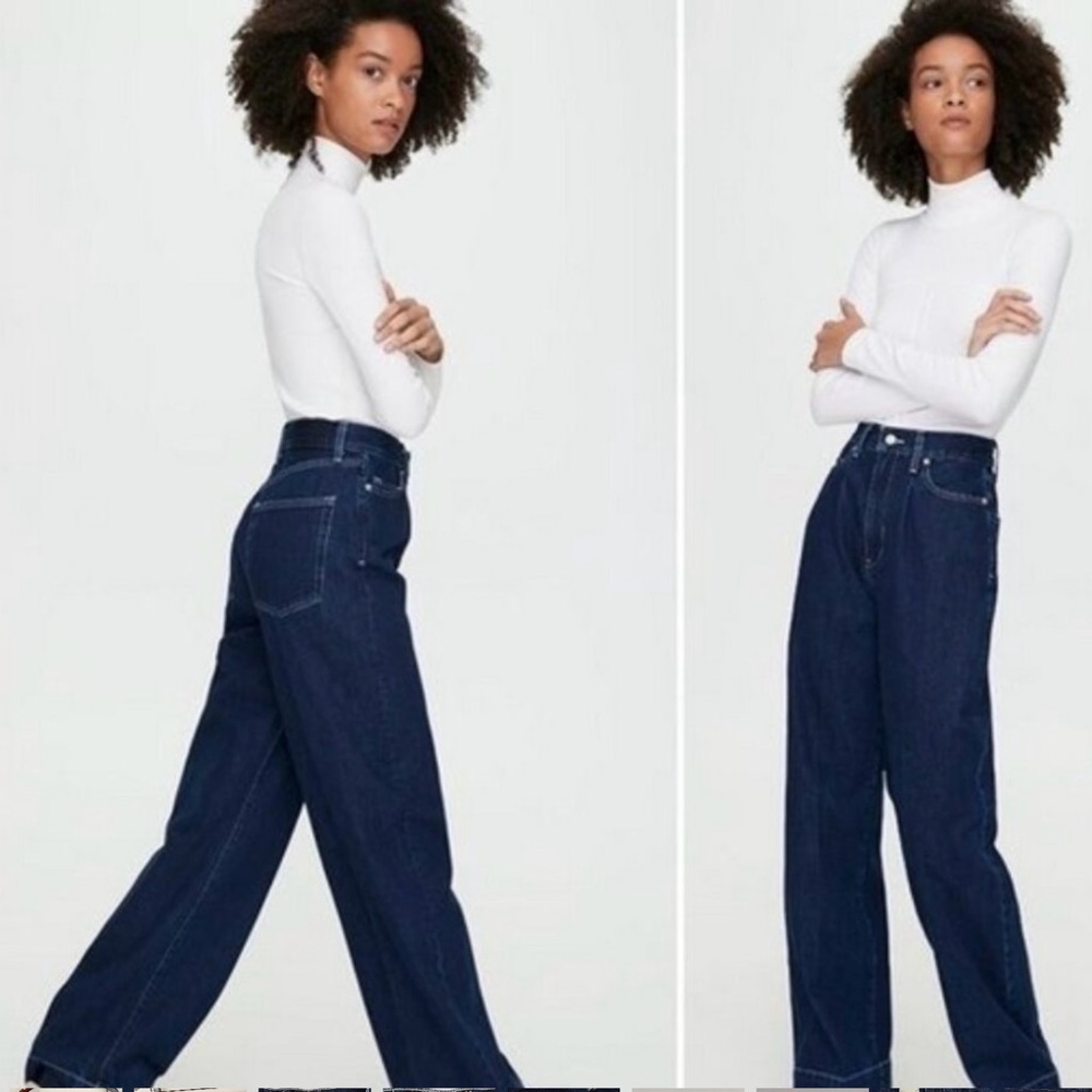 Wilfred Dark Blue Flare & Wide Leg Jeans
